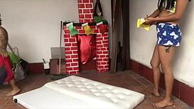 Stepbrother And I Start Affection In Bed Alone