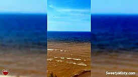 Sexy Babe Gives Sensual Blowjob To Big Dick In Car By Sea