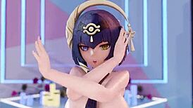 I'm watching Candace in this MMD animation with some errors