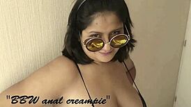 bbw gets anal creampie with squirting bubbles