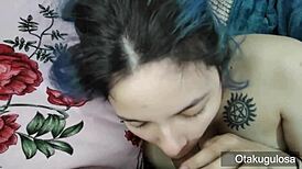 Young Nerd Girl Practices Deepthroat On Shaved Pussy Fun