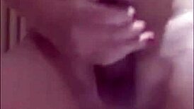 Big cock shemale masturbates to huge cumshot in amateur video!