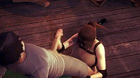 Lara Croft Cosplay Hentai Sex With Man In Animated Manga