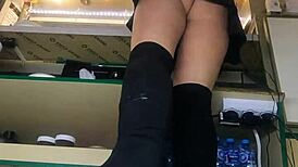 Nataly Shy Boldly Flashes Miniskirt in First Job Dare