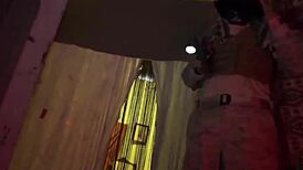 Small teen dripping creampie in army uniform during nasty anal