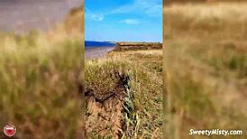 Sexy Babe Gives Sensual Blowjob To Big Dick In Car By Sea