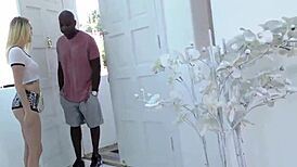 Damn, This Blonde Skank Sucks Huge BBC Like a Pro