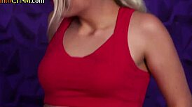 Cfnm Office Babe in Glasses and Lingerie Wanks Off Subject in Kinky Group Session.