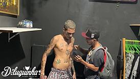 photographer licks tits and fucks ass of straight client