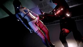 Space themed handjob futanari animation