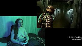 Brunette says, 'playing deadspace naked, want to join?' part 3