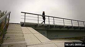 Cute teen, you jerking off in public like that?