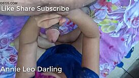 Indian Bhabhi Gives Wild Handjob to Boyfriend in Bed