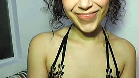 Natural Tits Latina Casting: Cute Bisexual Alternative Nerd In Lingerie