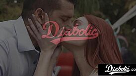 Fiery Lacy Lennon explores sensual positions in an intriguing scene