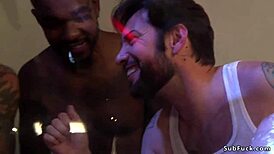 Huge Tits Redhead Feels Intense Double Penetration Rush