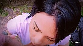 Stepsister Gives POV Blowjob Cumshot