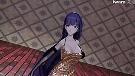 mmd raiden mei wiggles in stockings and garter belt