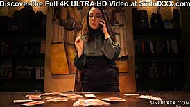 A dirty and sensual encounter with two females engages, Whitney Wright, a tarot reader, in an esoteric threesome