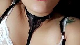 bluee’s beautiful face shows pleasure during solo masturbation