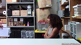 Lp officer bends over Nia Nixon for a rough doggy pounding. Shoplifting teen pays with her tight pussy!