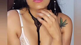 bluee’s beautiful face shows pleasure during solo masturbation