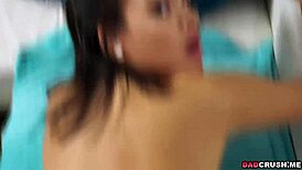 petite teen kat arina feels intense pleasure playing with monster cock and getting fucked hard, leading to cumshot