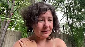 a quick sunburned wank in my tent got interrupted while camping outdoors