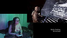 Brunette says, 'playing deadspace naked, want to join?' part 3