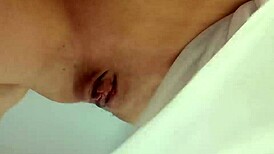 Pees And Washes Her Pussy In The Bath Close Up