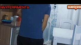 My cousin called me over and we ended up having sex on the table.