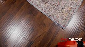 Needy step mom gives blowjob and fucks in POV Christmas scene