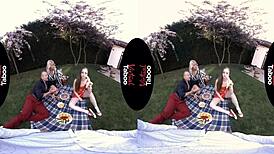 Virtual Taboo - New Maid Excels at Sucking and Handjobs in Group.