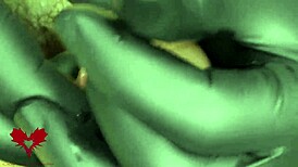 Close-Up View of Amateurs Using a 3-Way Urethral Stretcher for Intense Dilator Pre-Stretching