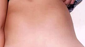 This petite teen slave moans for cum inside during BDSM fucking.