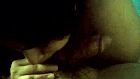 she performs oral sex in front of the camera