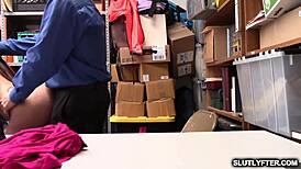 Karlee Grey, The Teen 18+ Babe, Flogs A Huge Erect Cock In The Shop