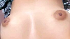 This petite teen slave moans for cum inside during BDSM fucking.