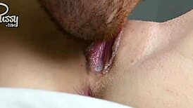 Amateur girl gets wet pussy licked by eager boyfriend