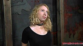 Adorable Blonde Slave Fingering Herself with Intense Emotion