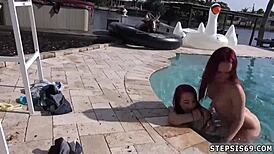 Amateur Blonde Teen With Huge Tits Loves First Threesome!