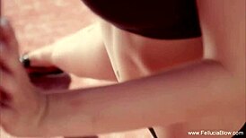 Charity Delivers Intense CFNM Blowjob And Handjob Leading To Cumshot