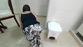 My domestic maid is a slut, banging her huge vagina hard