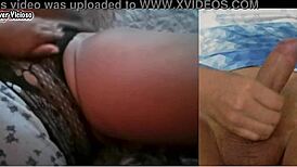 Hotwife says, 'Masturbate while I touch my big tits and pussy'