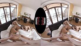 Virtual Taboo - New Maid Excels at Sucking and Handjobs in Group.