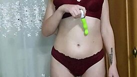 hey, wanna watch this sexy girl play with herself using toys at home?