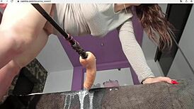 Big Ass Milf Takes Pussy Creampie From Wild Fuck Machine on Webcam