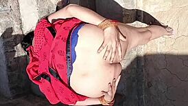 On a country ranch, a woman gets bent over for doggystyle anal fucking and muff diving.