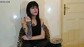 What is Beth doing backstage smoking?