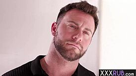 Horny Big Tits Milf Queenie Sateen Relaxes Big Cock Client with Blowjob and Tit Job